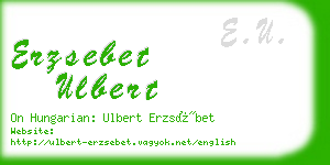 erzsebet ulbert business card